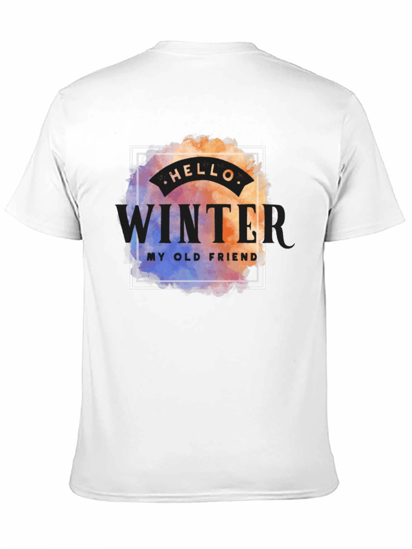 Hello Winter Mens Graphic Tee - Black