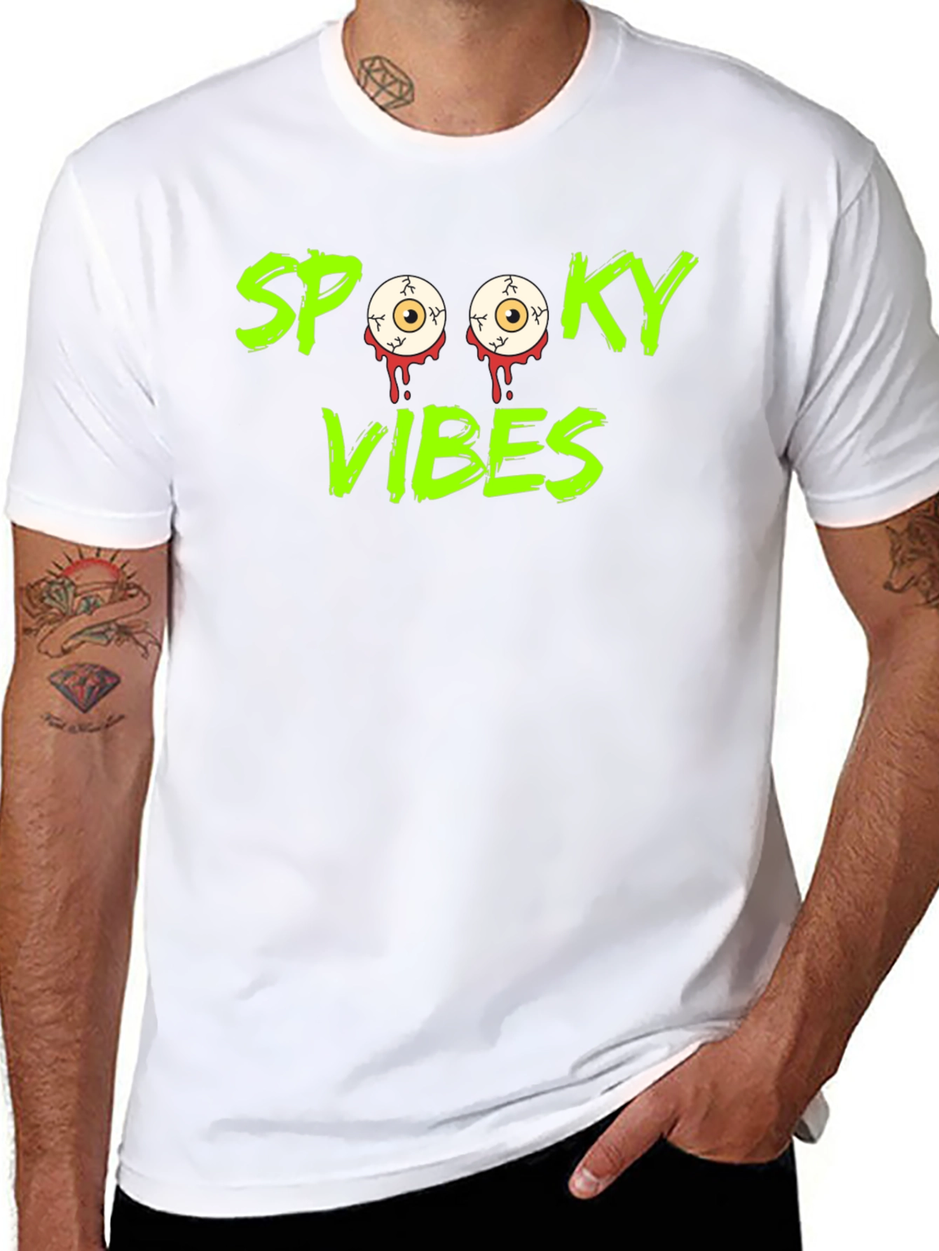 Spooky Vibes Halloween Graphic T-Shirt