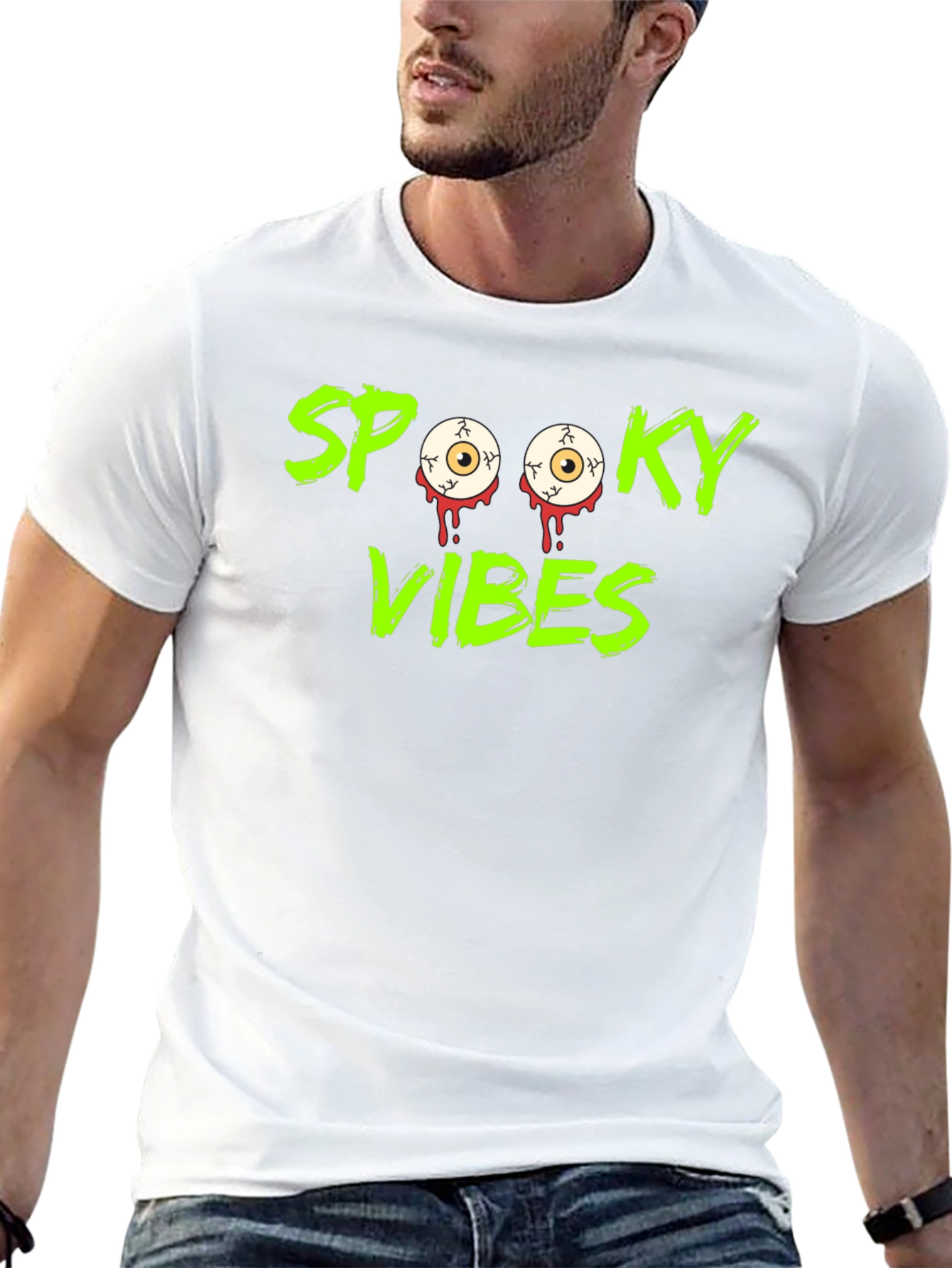 Spooky Vibes Halloween Graphic T-Shirt