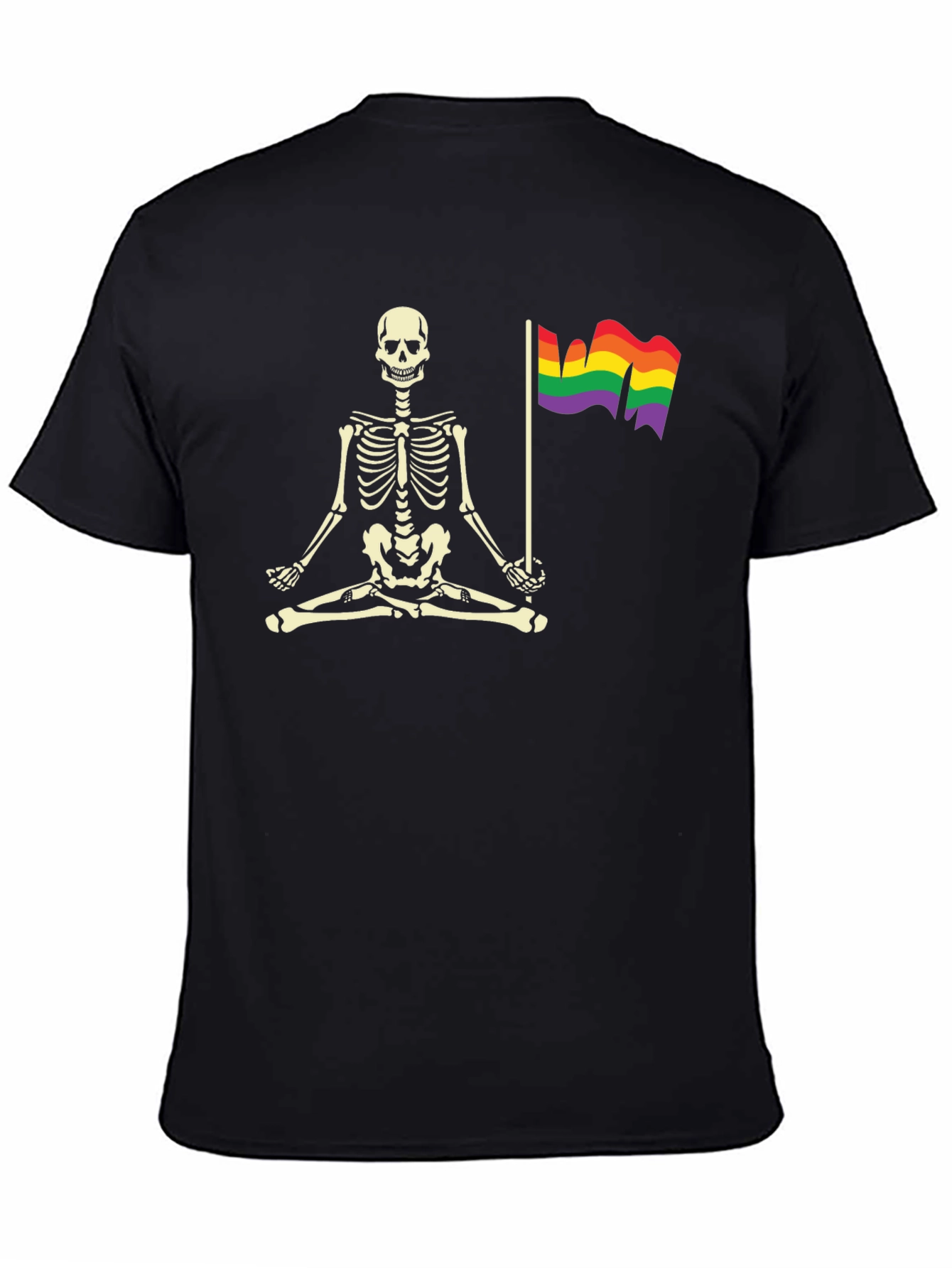 Skeleton LGBT Pride Meditation T-Shirt