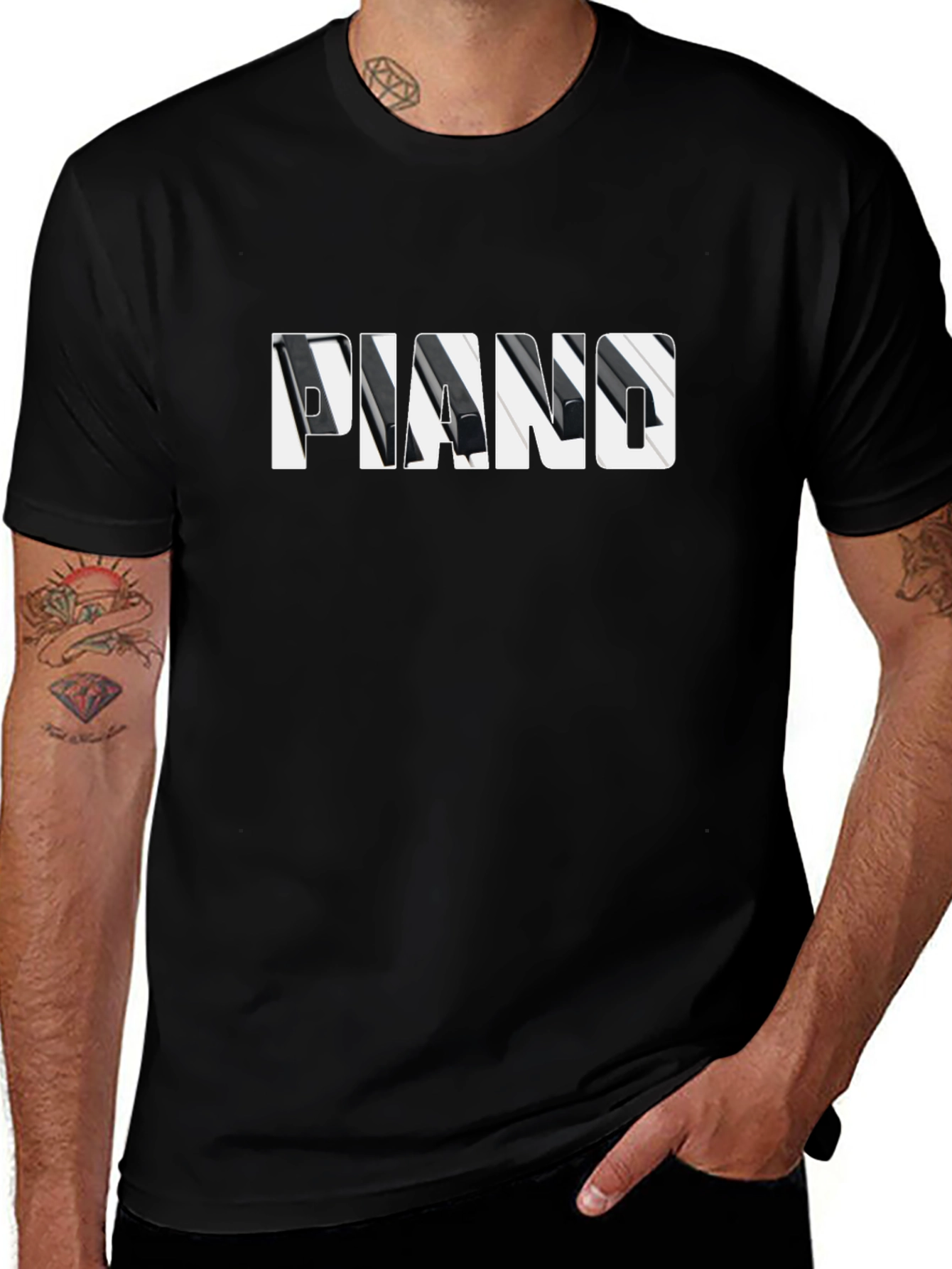 Piano Keys T-Shirt - Musical Instrument Graphic Tee