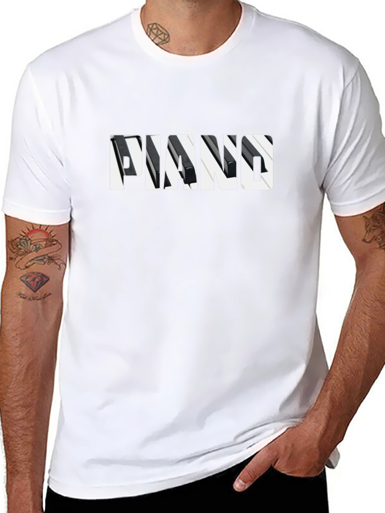 Piano Keys T-Shirt - Musical Instrument Graphic Tee