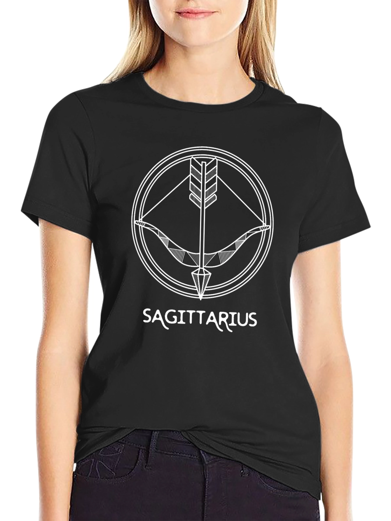 Sagittarius Zodiac T-Shirt - Black Graphic Tee