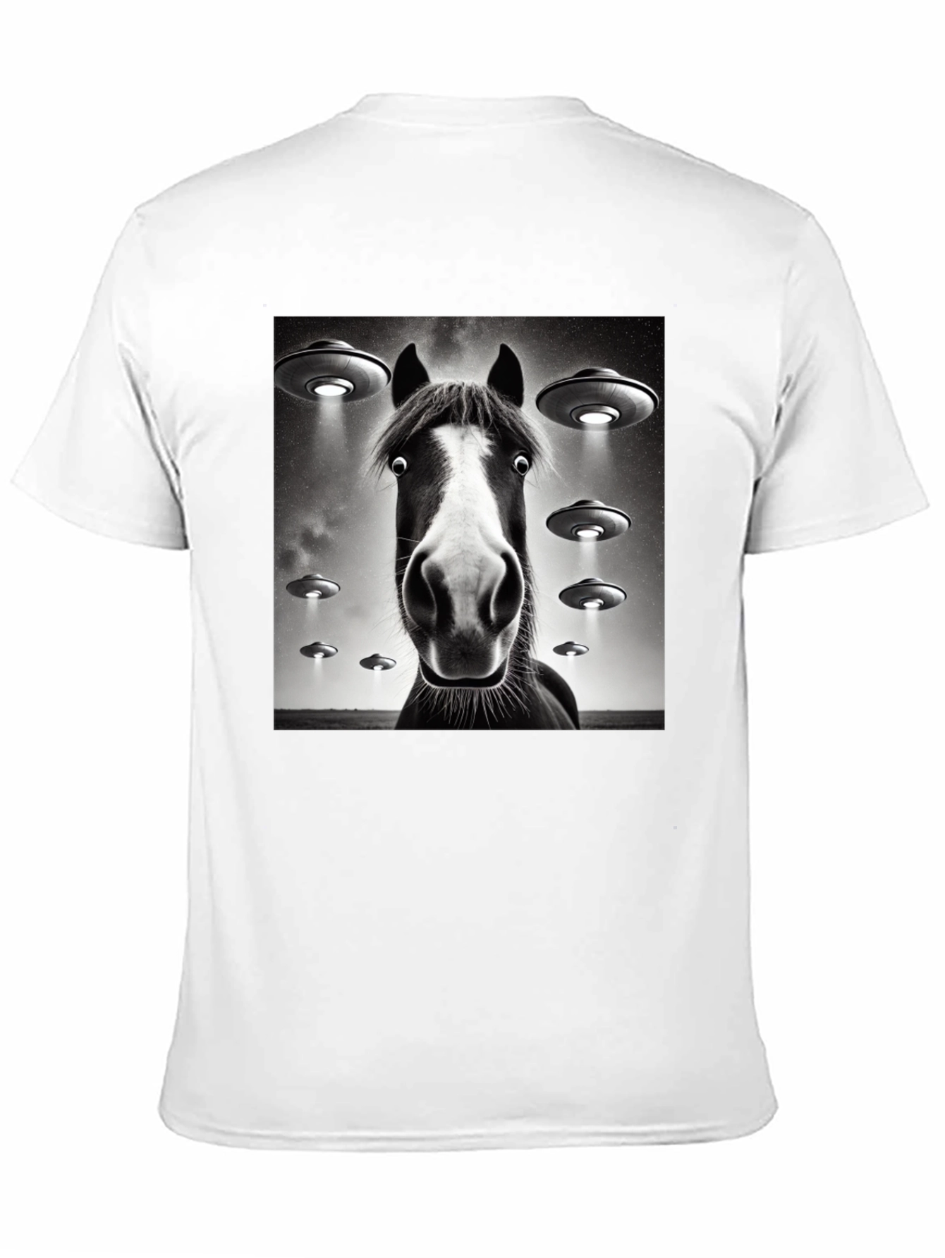 Horse UFO T-Shirt - Funny Graphic Tee