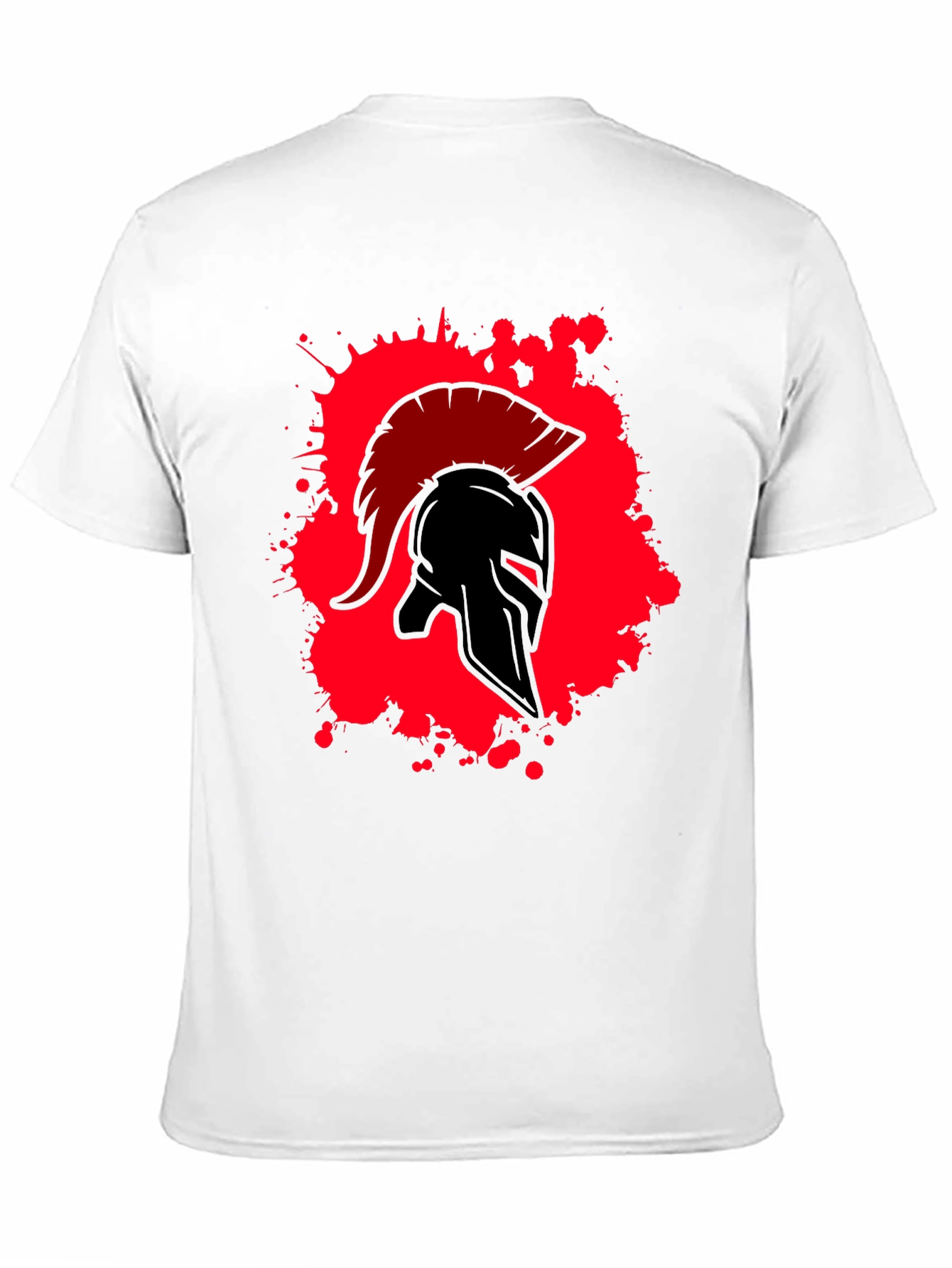 Spartan Warrior Helmet Graphic T-Shirt - Bold Design