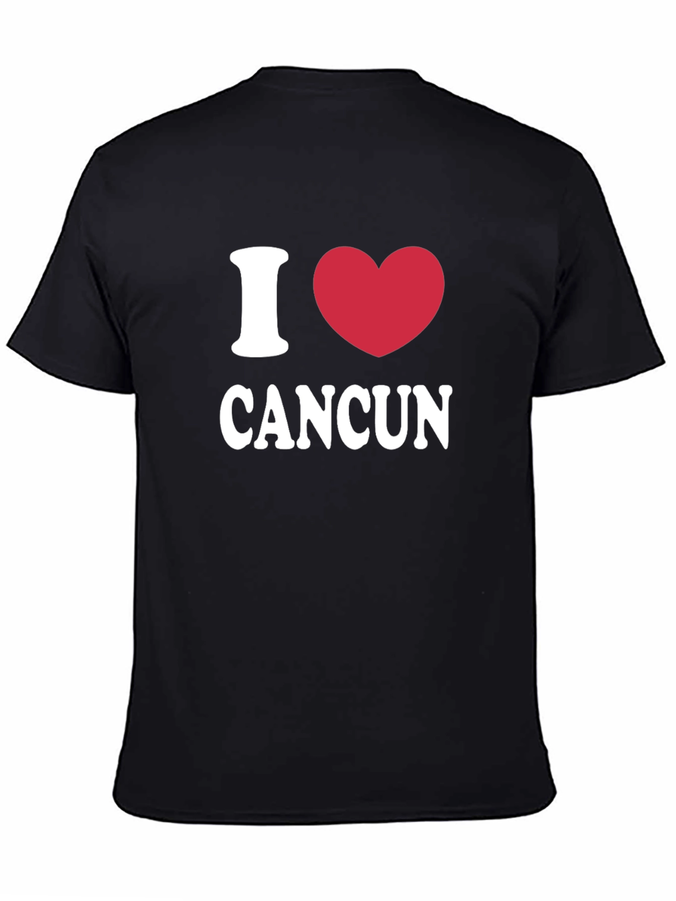 I Heart Cancun Black Cotton T-Shirt