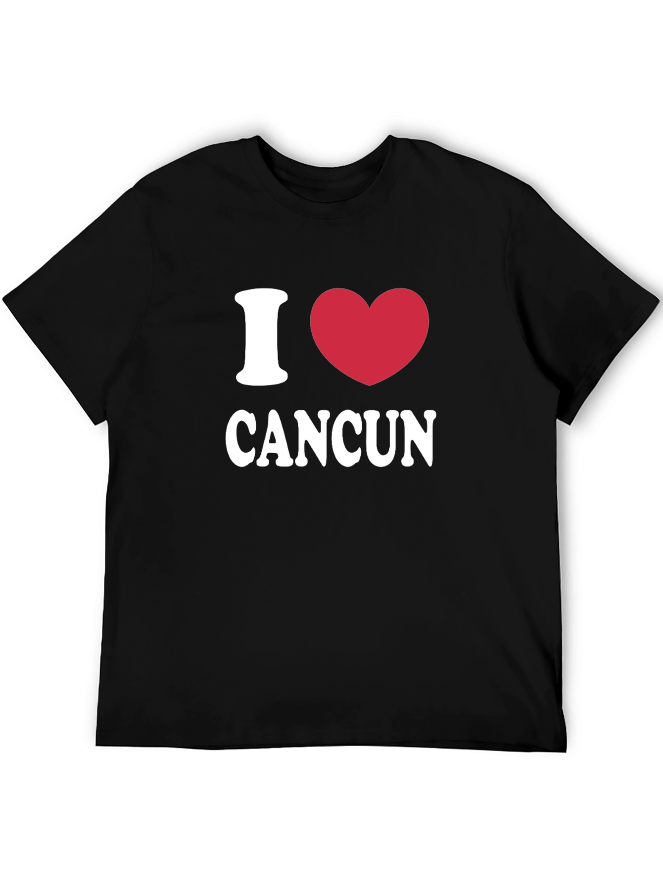 I Heart Cancun Black Cotton T-Shirt
