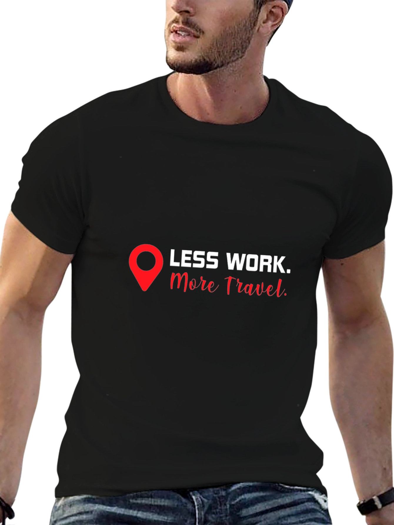 Less Work More Travel Graphic Tee