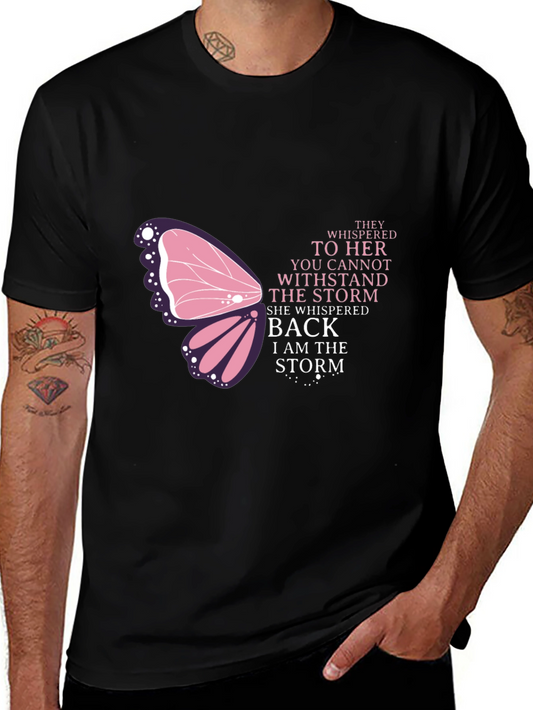 Inspirational Butterfly Graphic Tee - I Am The Storm T-Shirt