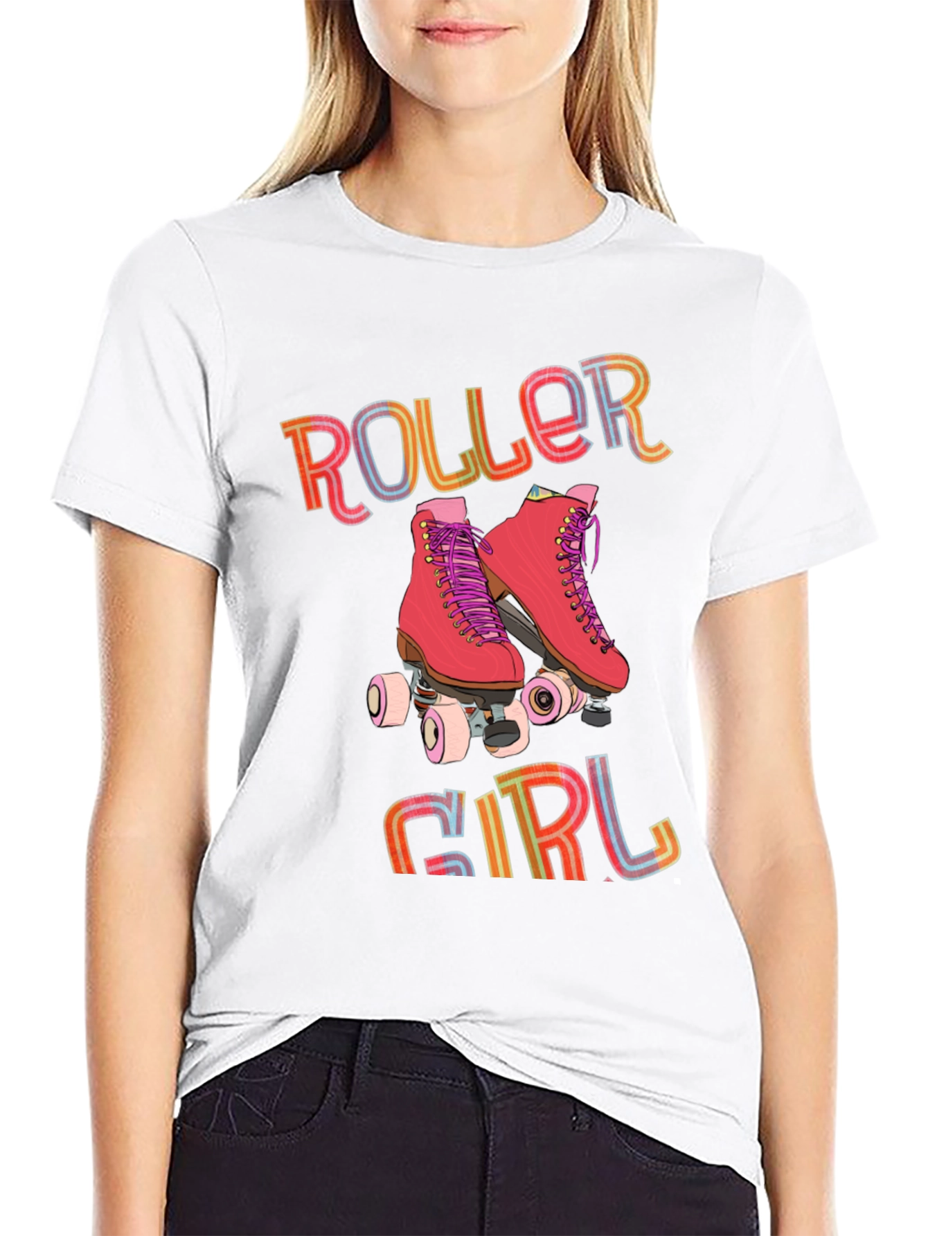 Roller Girl Graphic Tee - Retro Skate T-Shirt