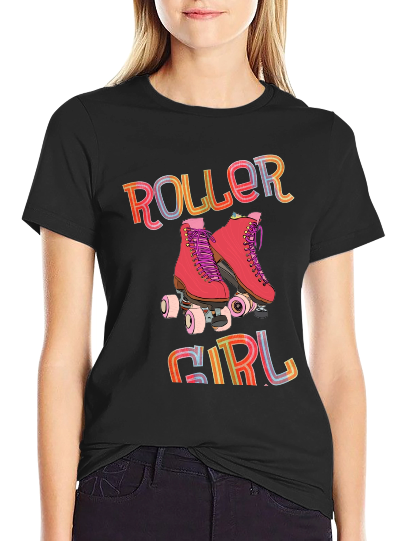 Roller Girl Graphic Tee - Retro Skate T-Shirt