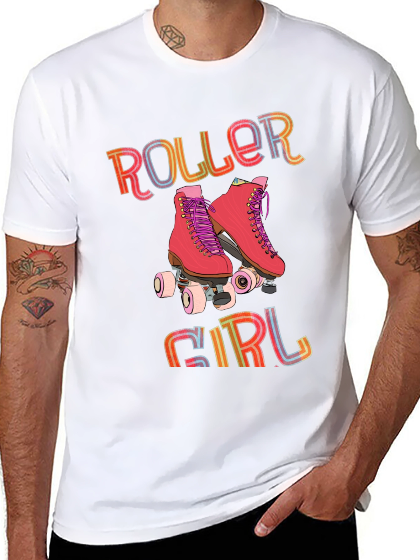 Roller Girl Graphic Tee - Retro Skate T-Shirt