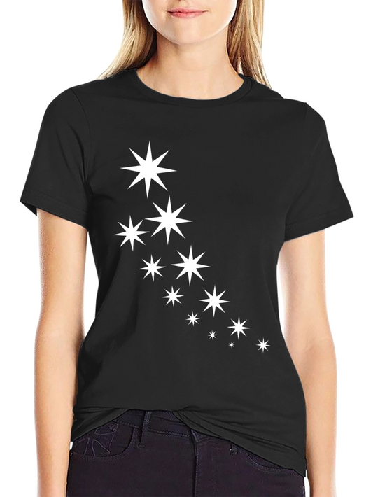Starry Night Black Tee - Casual Cool Style