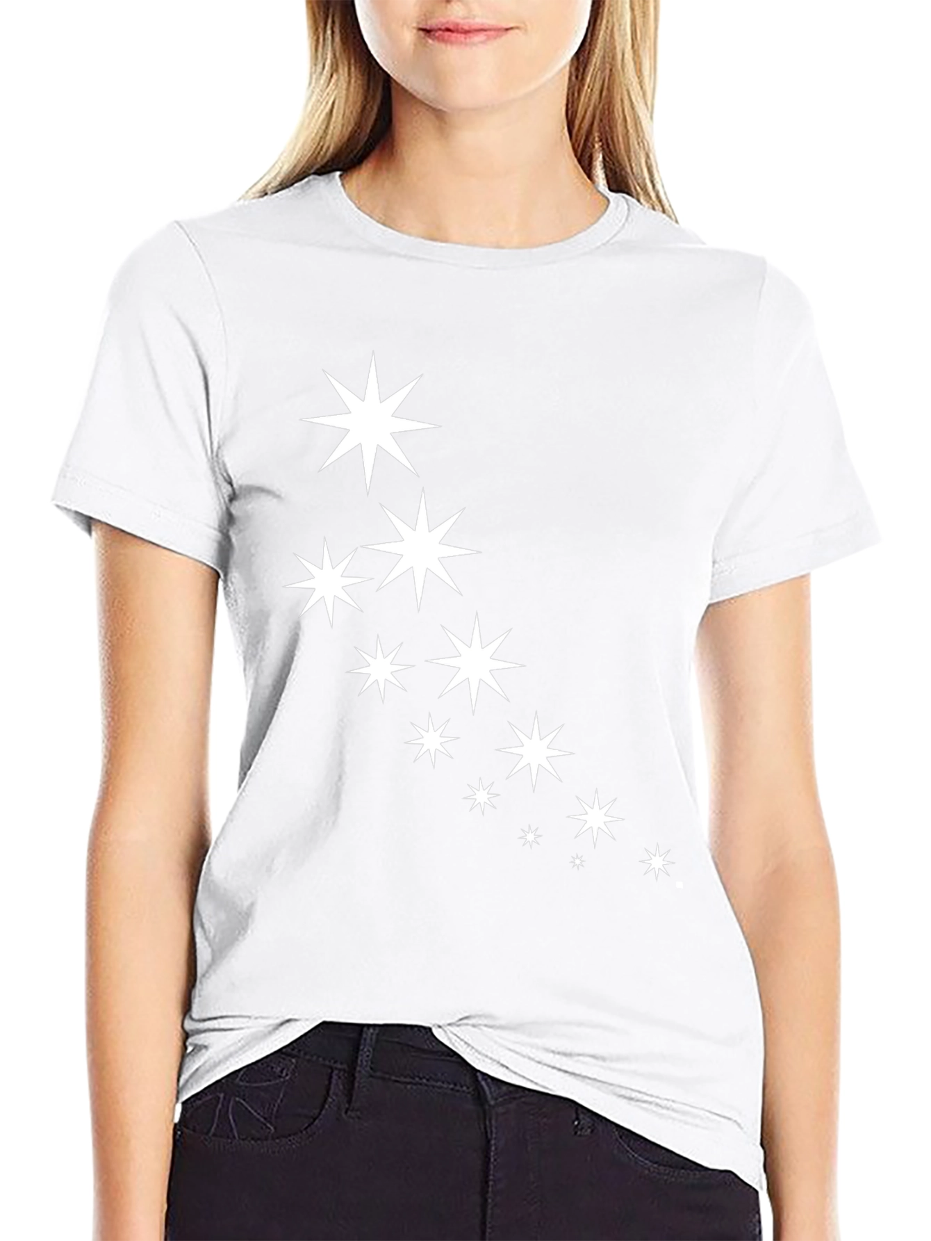 Starry Night Black Tee - Casual Cool Style