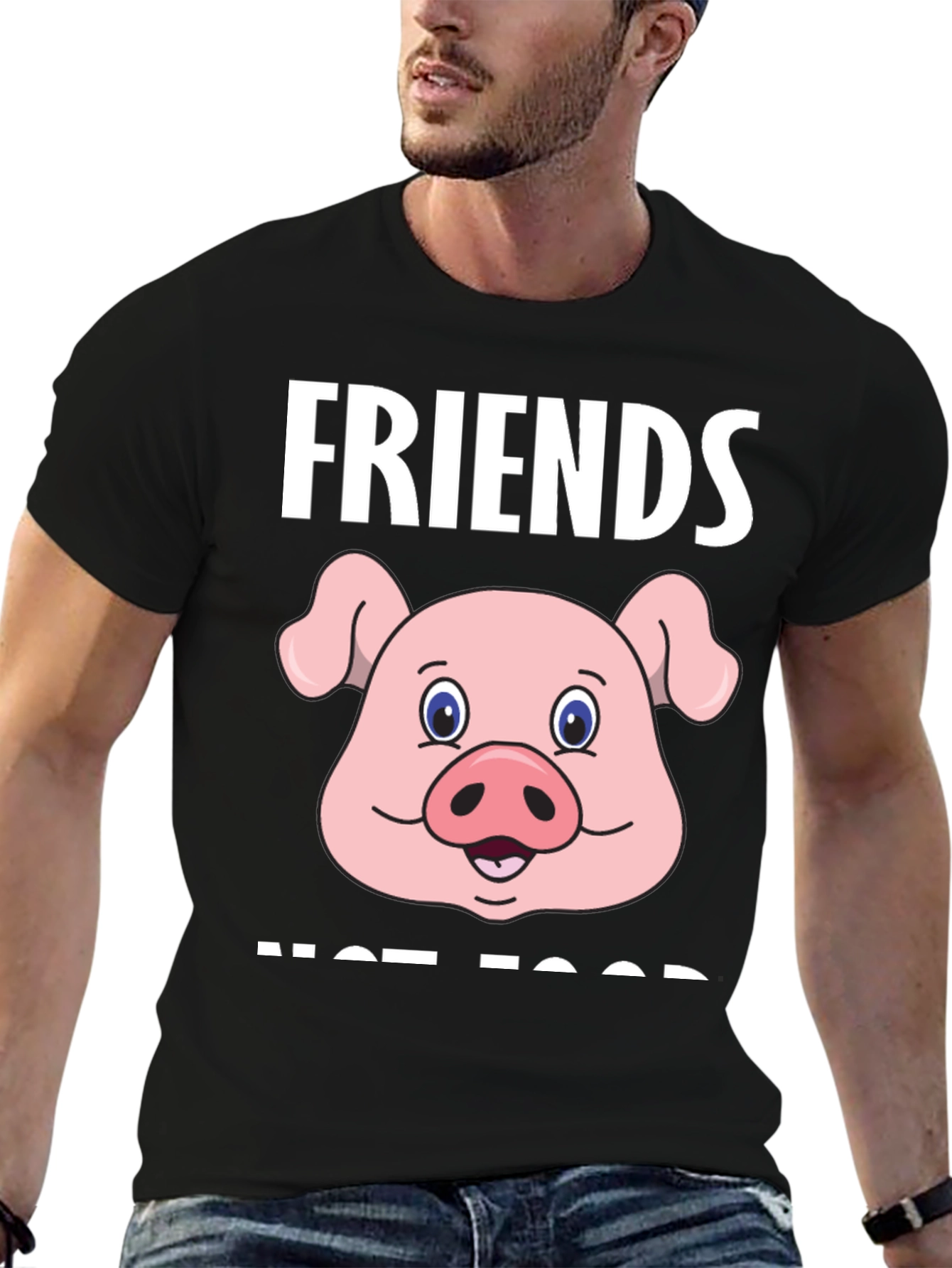 Friends Not Food Pig Graphic Tee