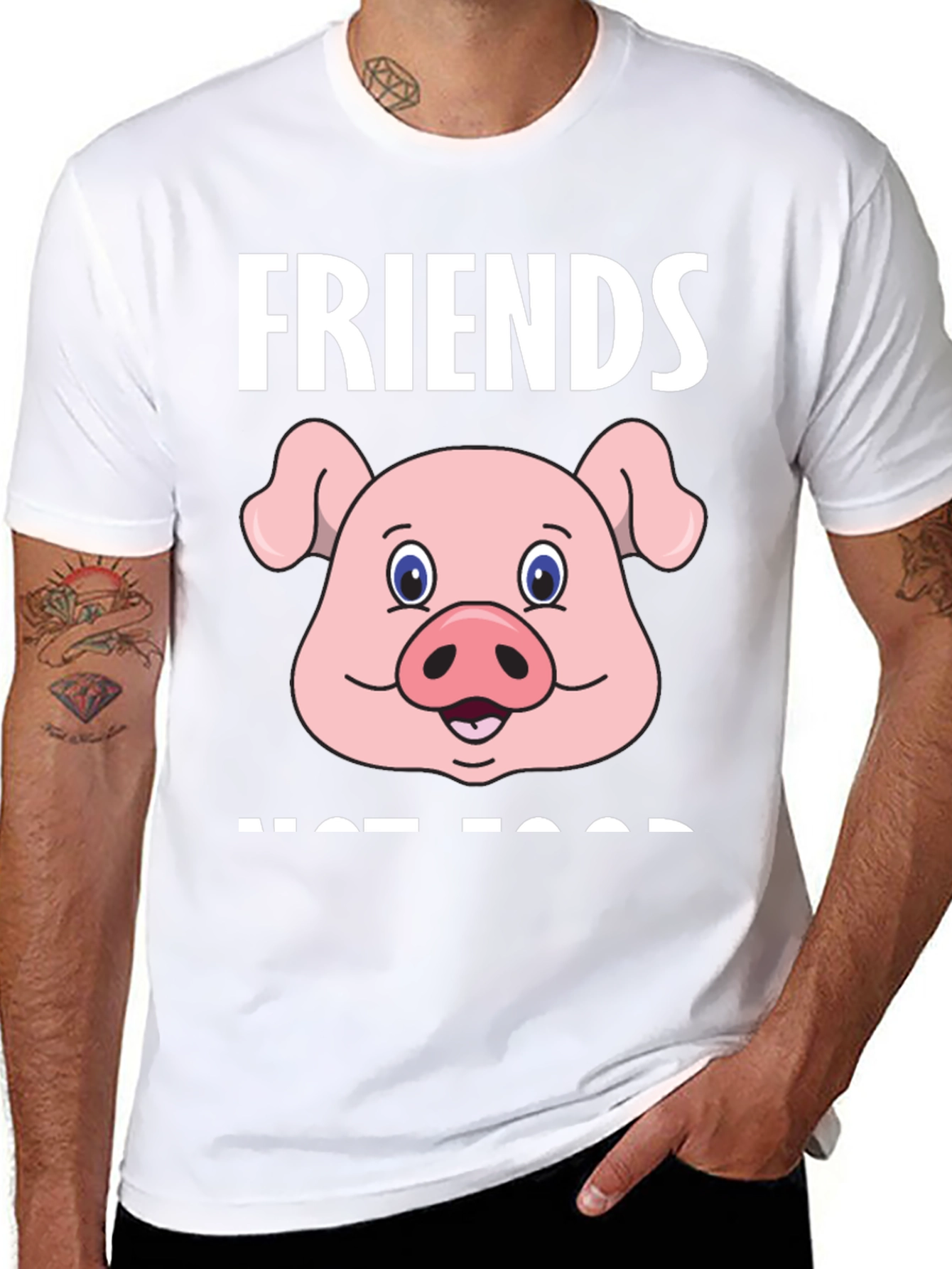 Friends Not Food Pig Graphic Tee