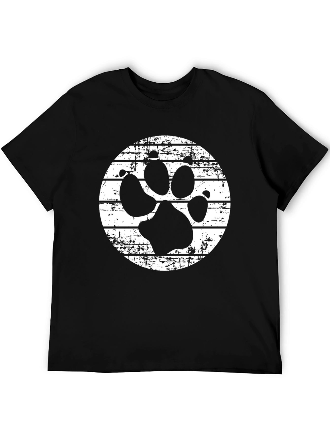 Distressed Paw Print Graphic Tee