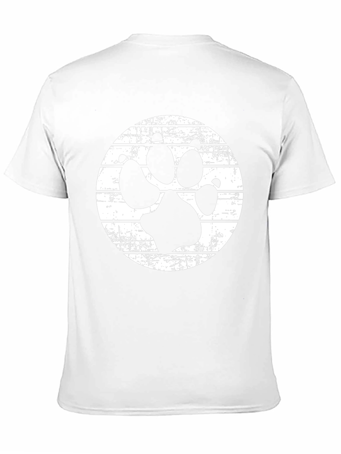 Distressed Paw Print Graphic Tee