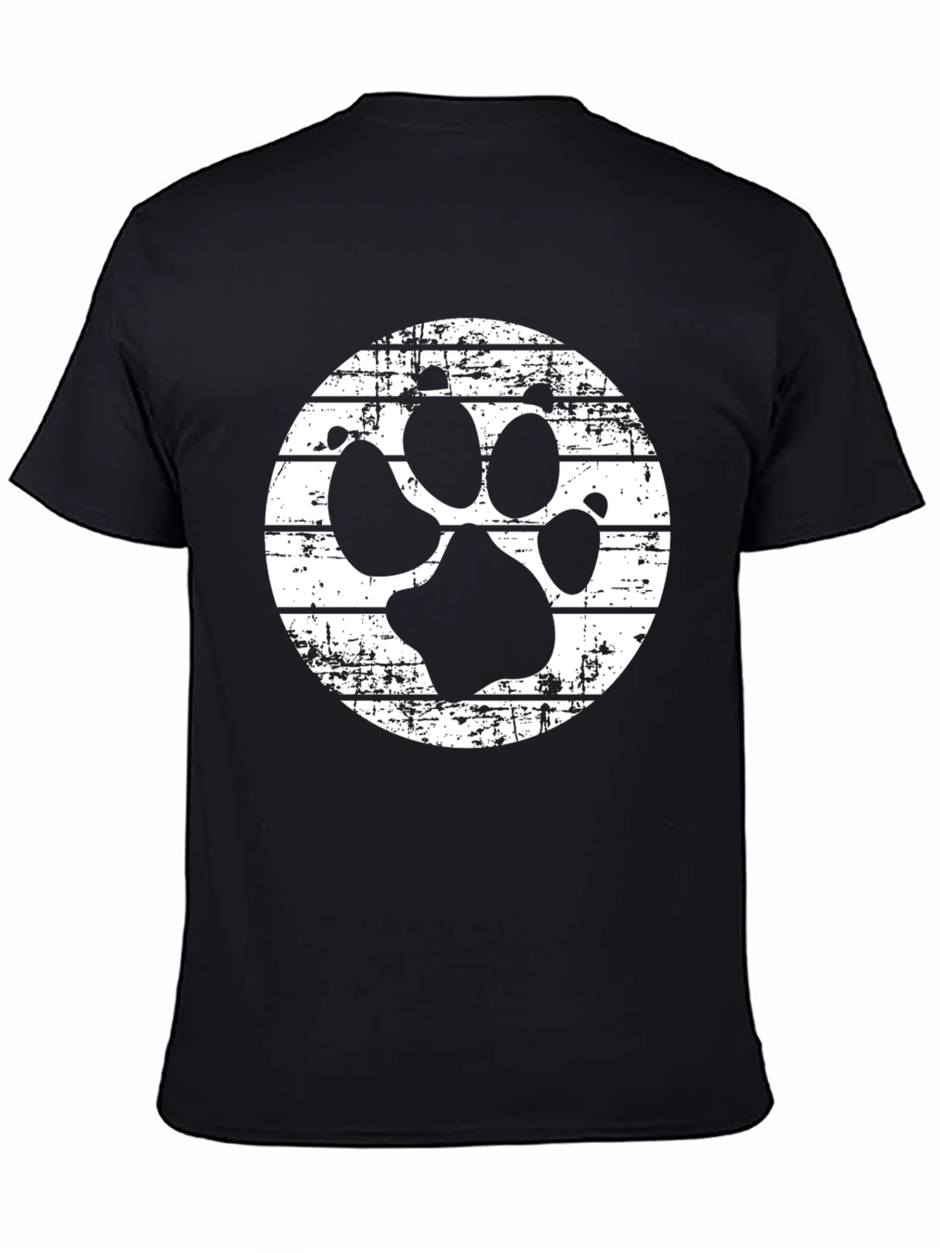 Distressed Paw Print Graphic Tee