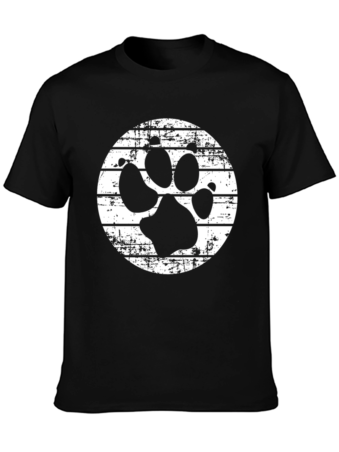 Distressed Paw Print Graphic Tee