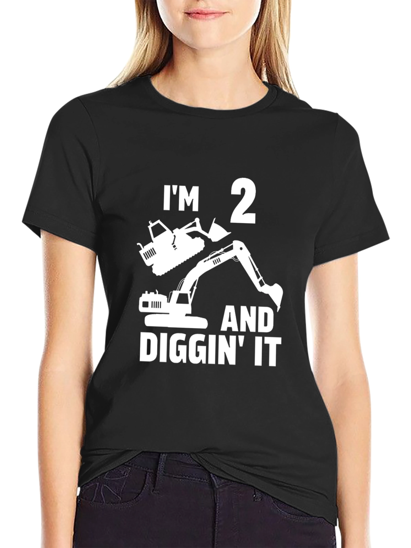 Im 2 and Diggin It T-Shirt - Construction Birthday