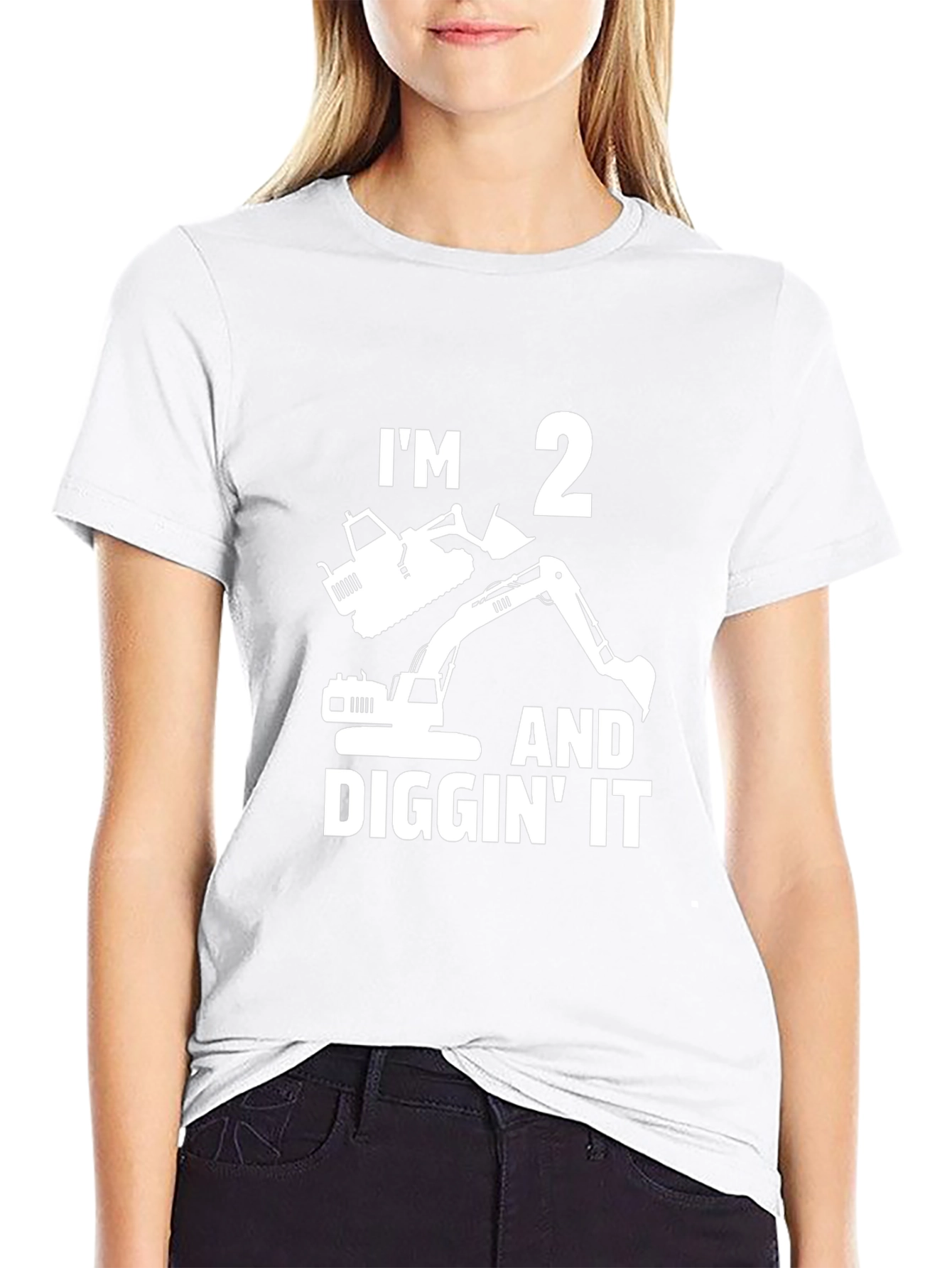 Im 2 and Diggin It T-Shirt - Construction Birthday