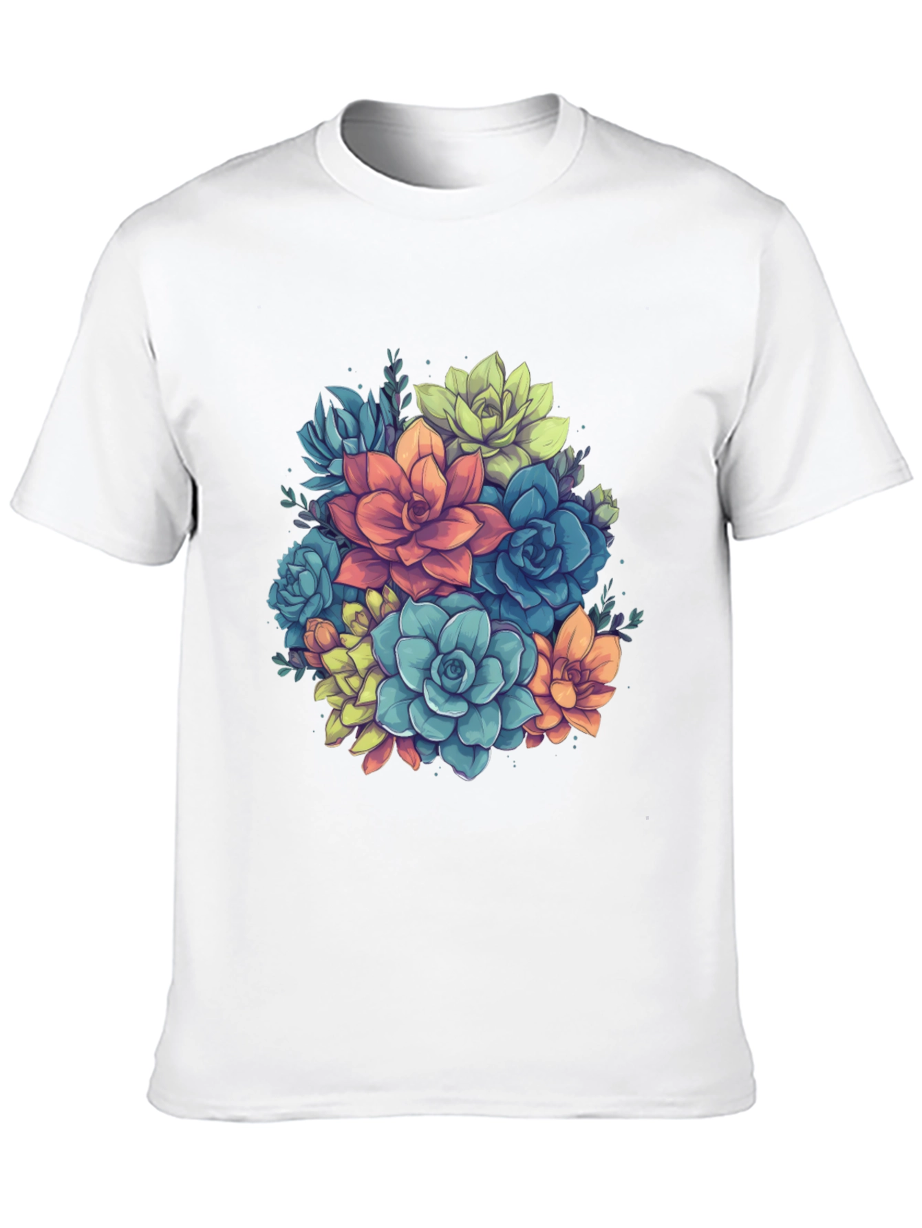 Succulent Bouquet Graphic Tee - Black