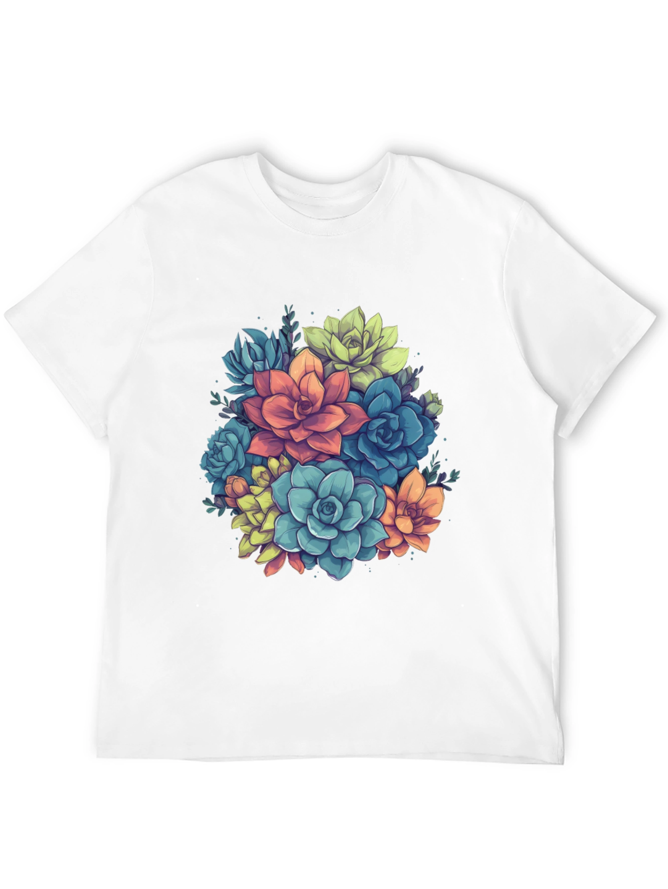 Succulent Bouquet Graphic Tee - Black