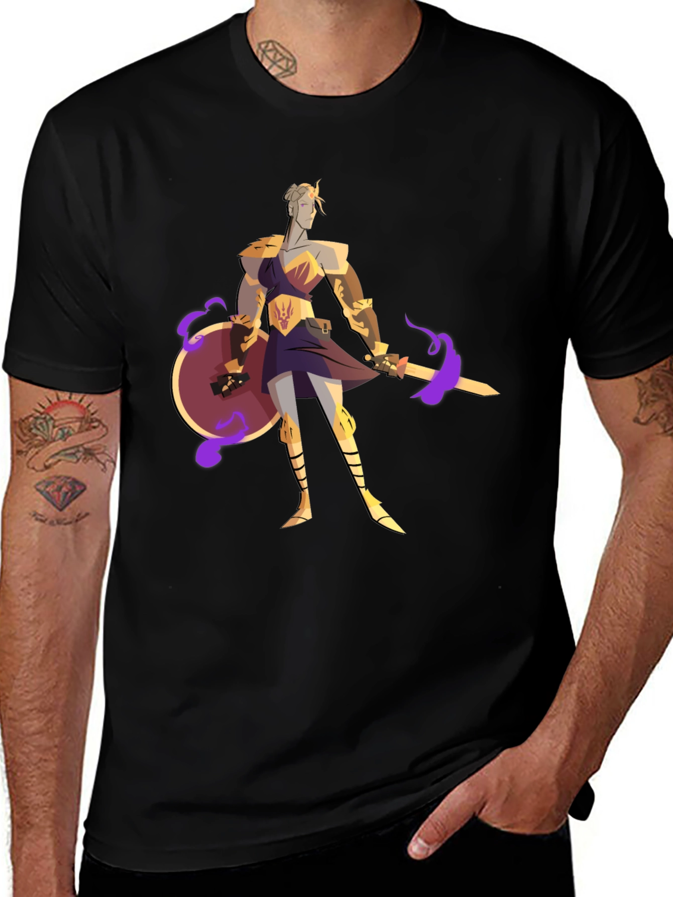 Warrior Woman Graphic T-Shirt - Black