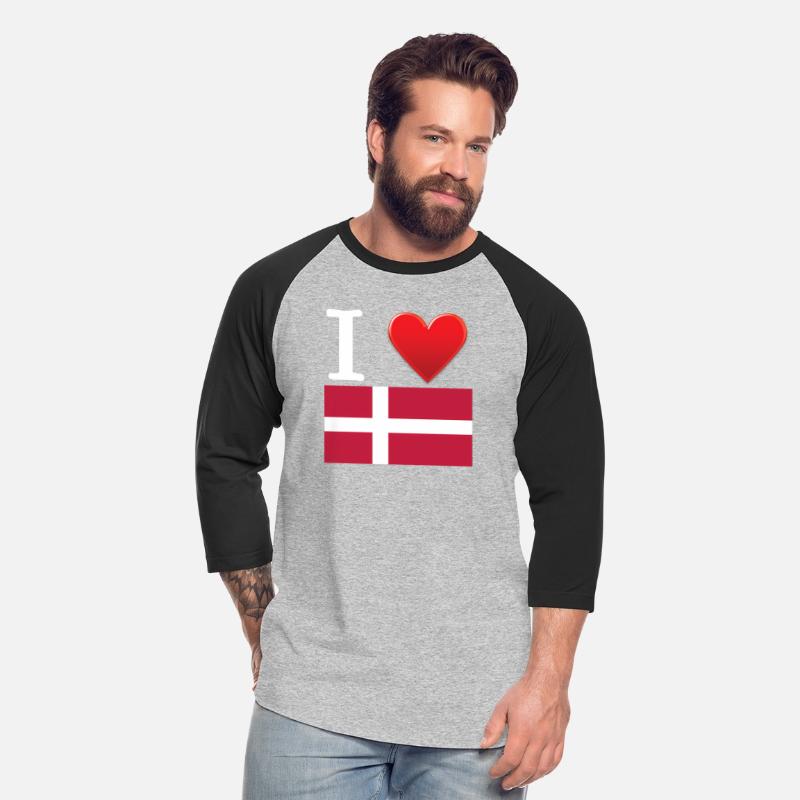 I Heart Love Denmark Danish Flag