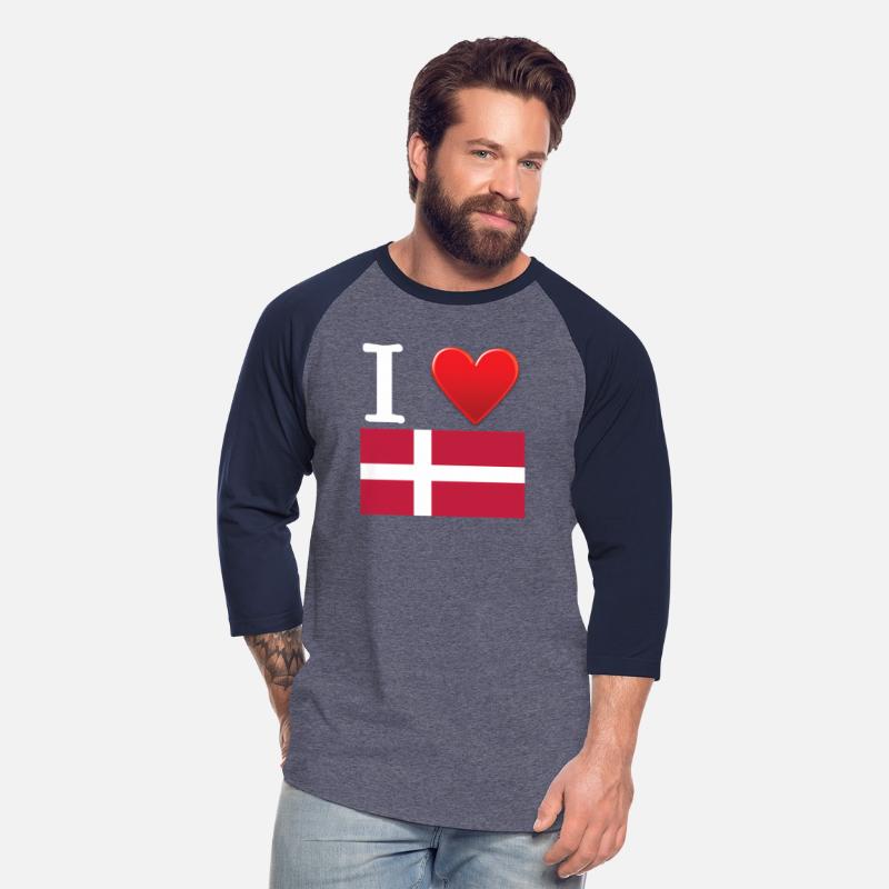 I Heart Love Denmark Danish Flag