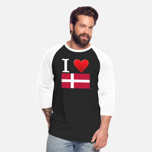I Heart Love Denmark Danish Flag