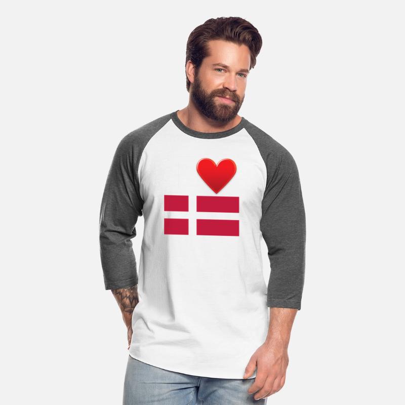I Heart Love Denmark Danish Flag