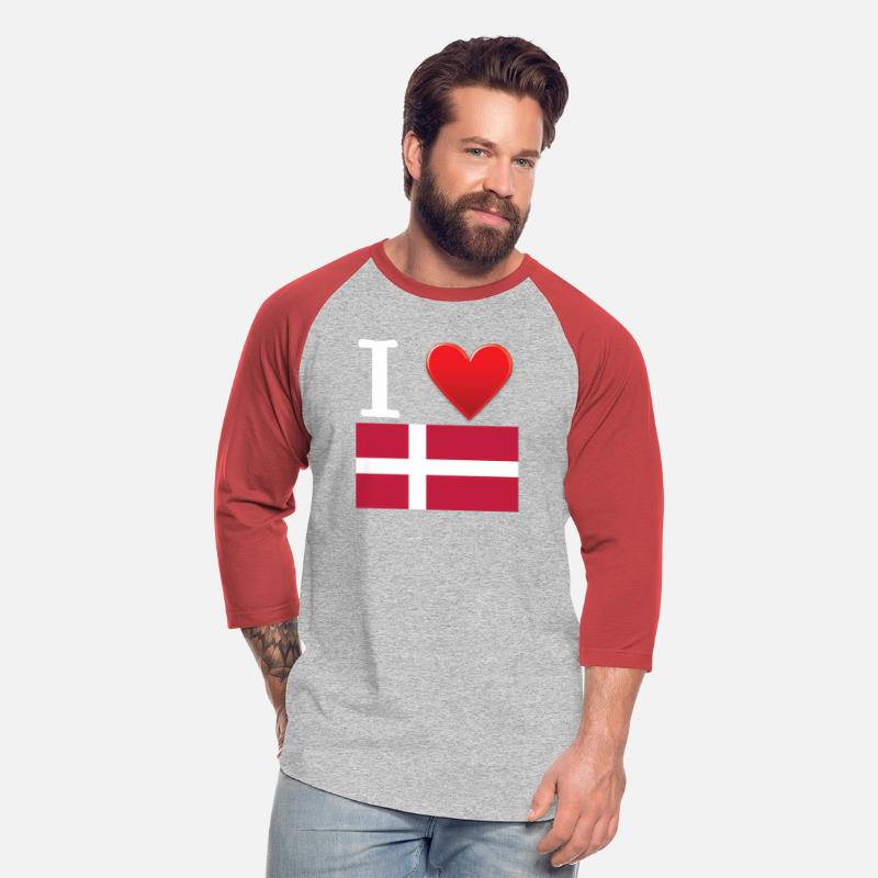 I Heart Love Denmark Danish Flag