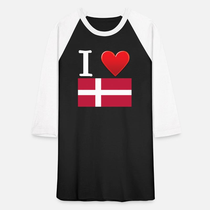I Heart Love Denmark Danish Flag