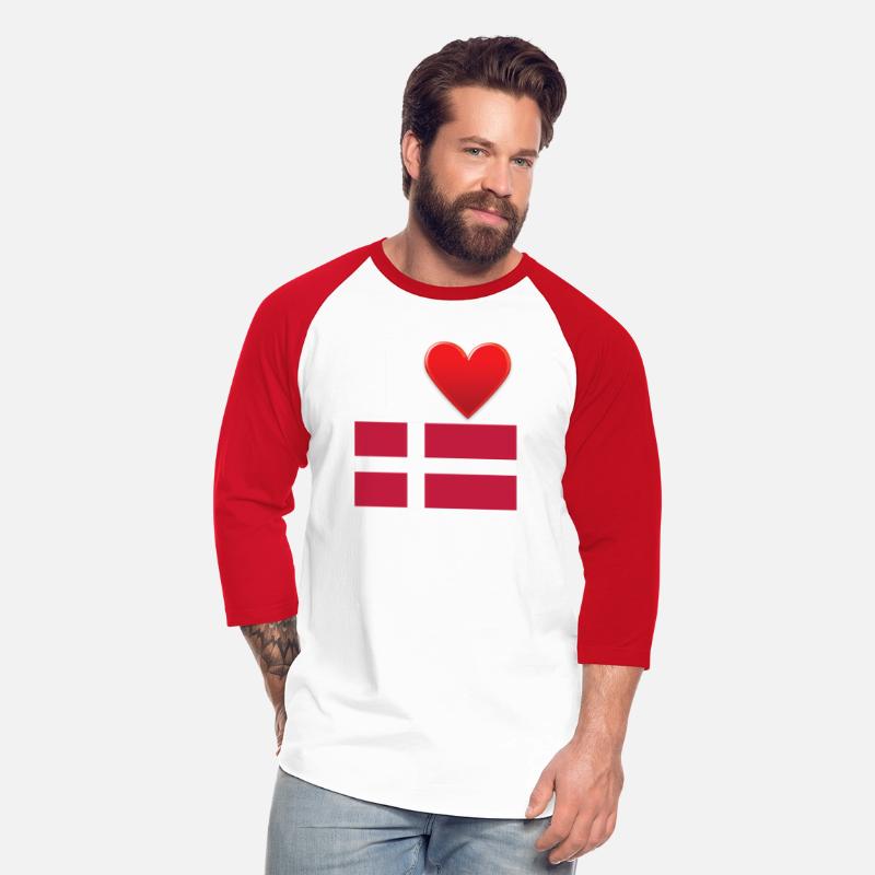 I Heart Love Denmark Danish Flag