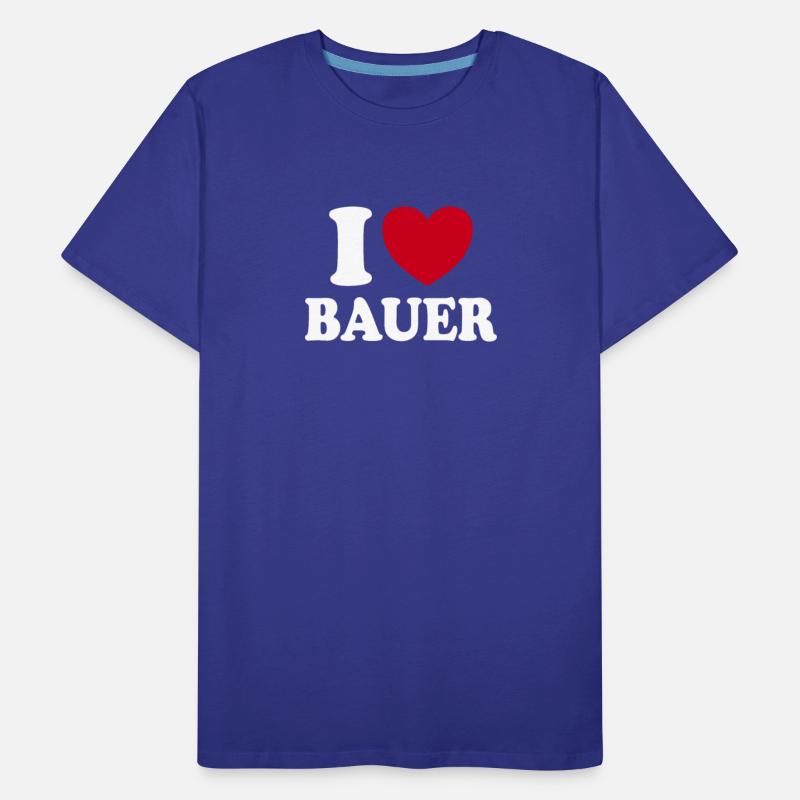 I Love Bauer Heart Statement Family Member
