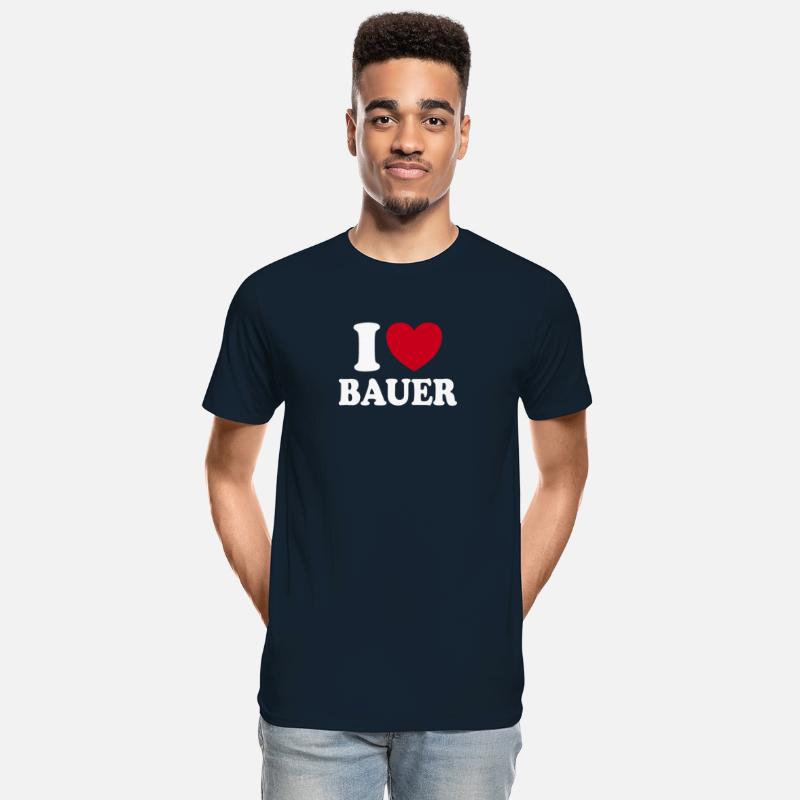 I Love Bauer Heart Statement Family Member