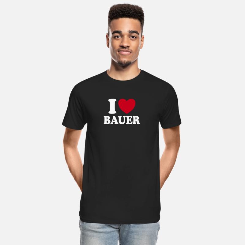 I Love Bauer Heart Statement Family Member
