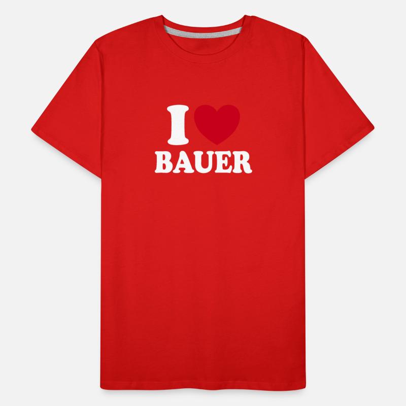I Love Bauer Heart Statement Family Member