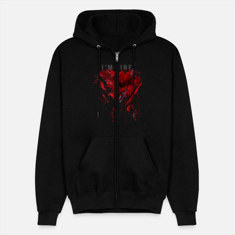 I m Fine Bloody Blood Splatter Halloween Pun