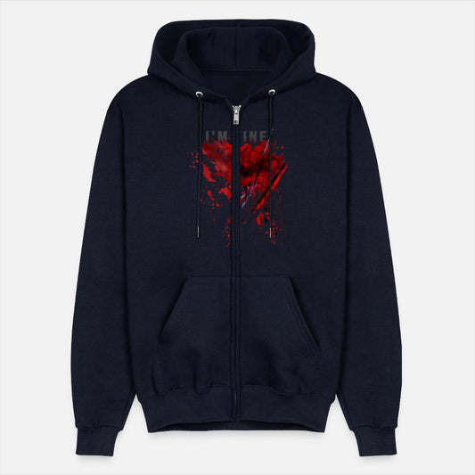 I m Fine Bloody Blood Splatter Halloween Pun