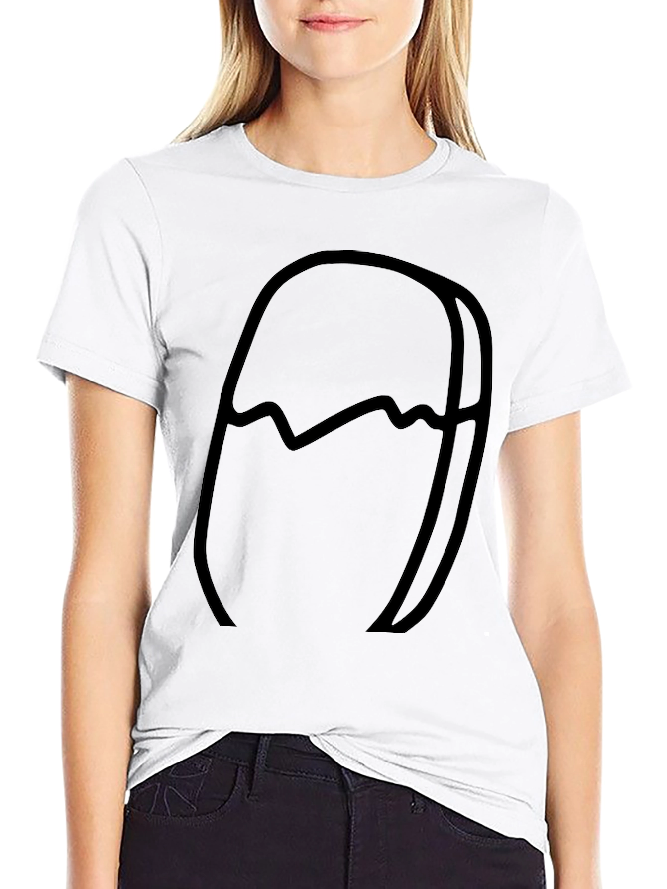 Abstract Black Graphic Tee