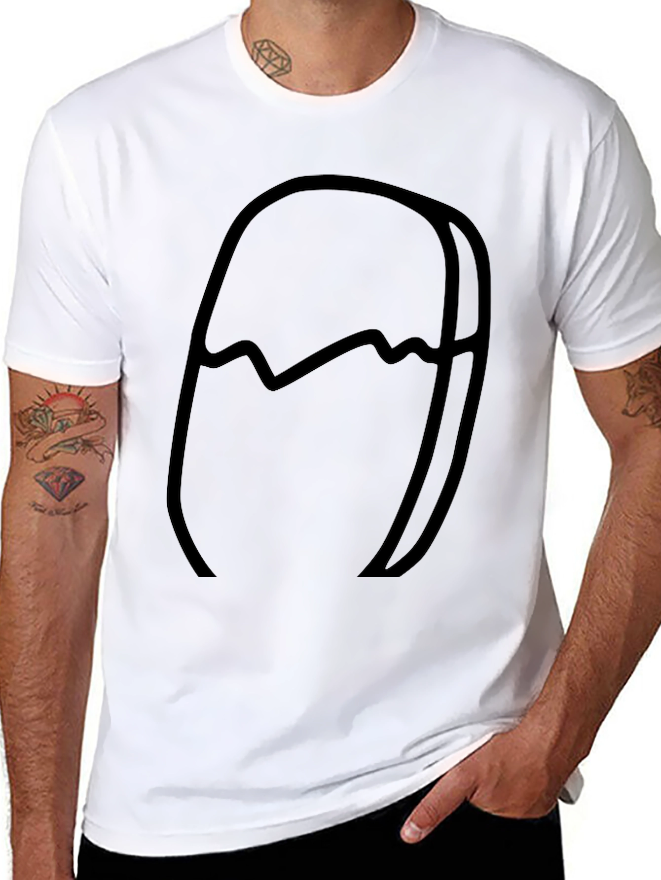 Abstract Black Graphic Tee