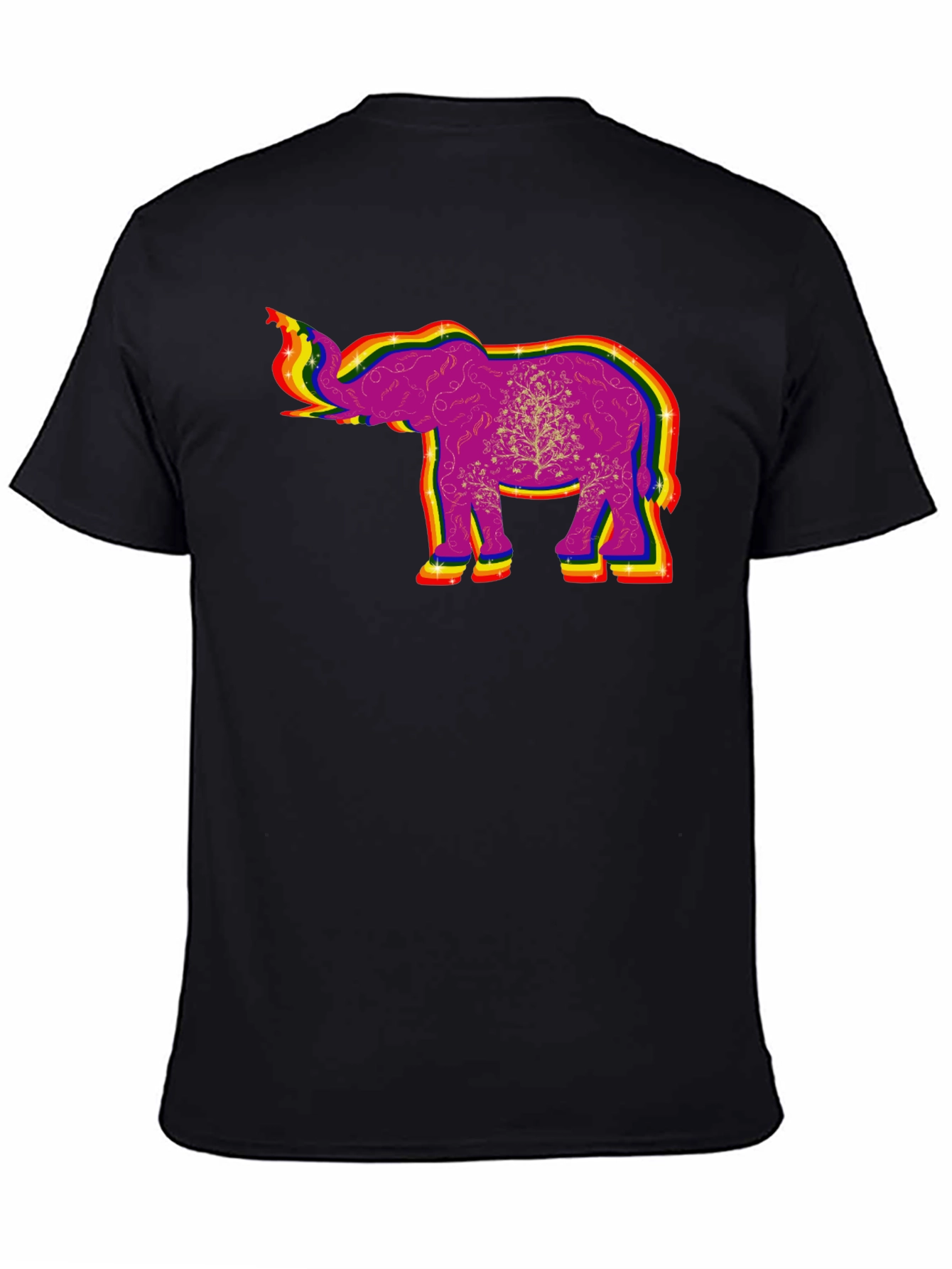 Rainbow Elephant Graphic Tee - Unique Design