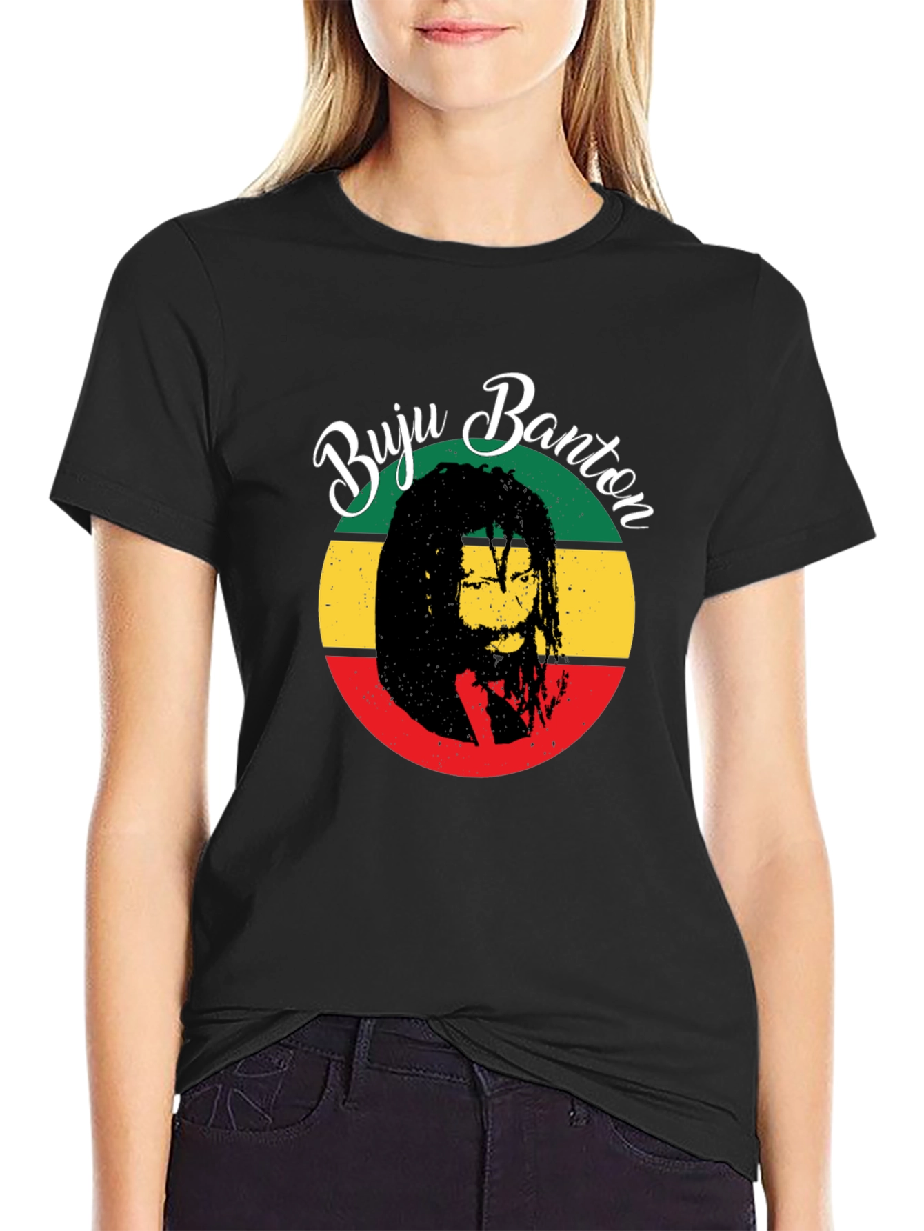 Buju Banton Reggae Graphic T-Shirt - Black