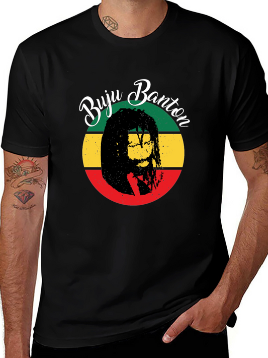 Buju Banton Reggae Graphic T-Shirt - Black