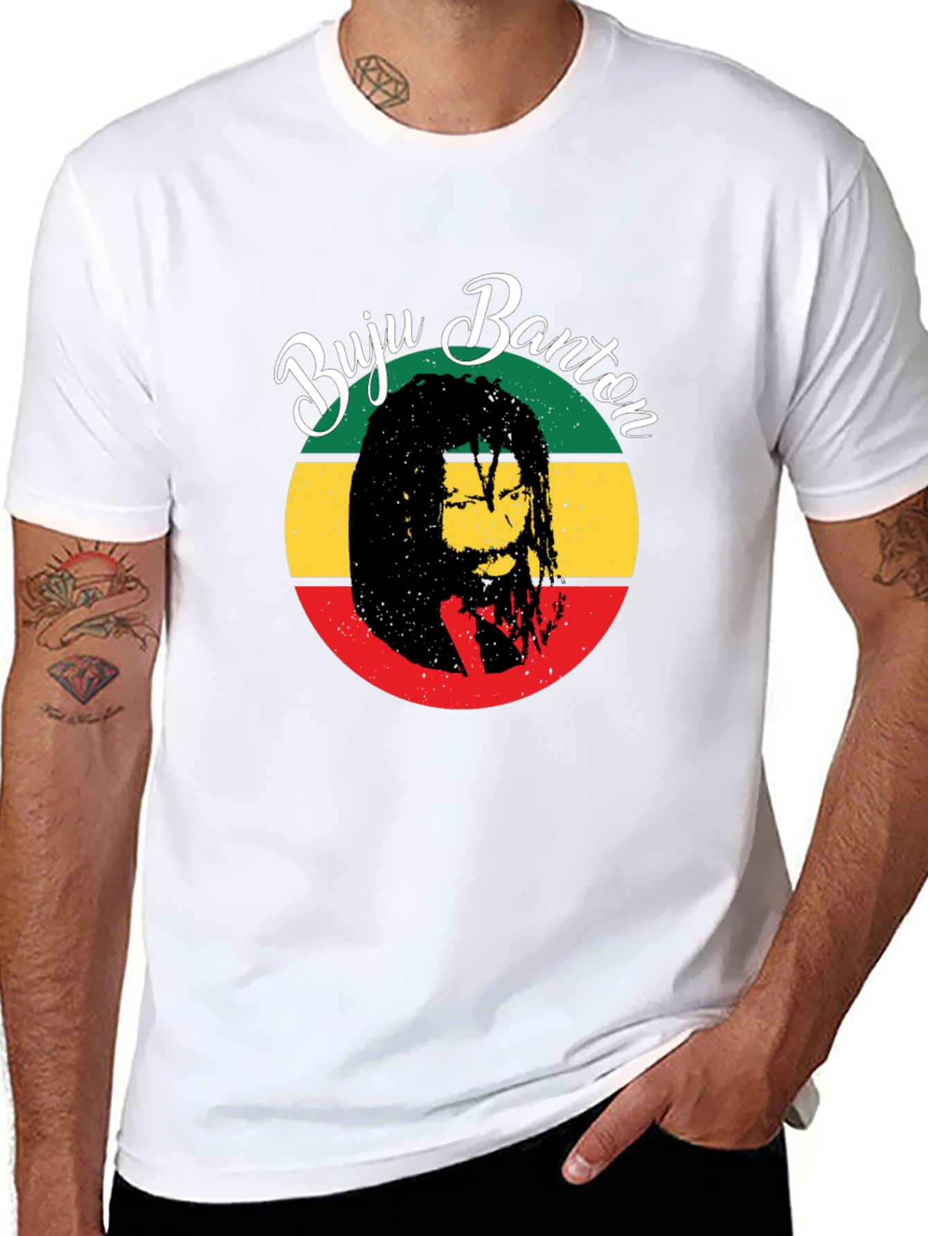 Buju Banton Reggae Graphic T-Shirt - Black