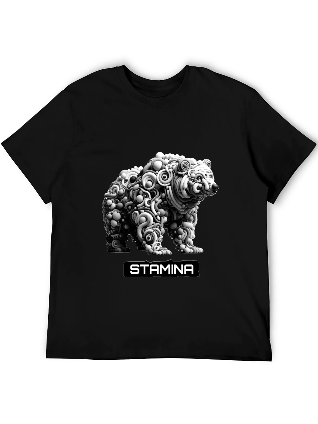 Stamina Bear Graphic Tee - Black