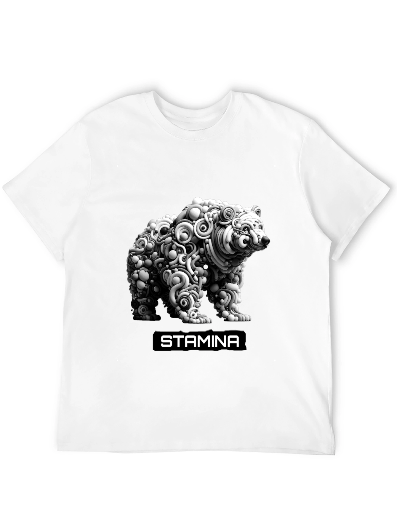 Stamina Bear Graphic Tee - Black